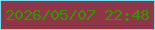 文字の大きさ：1、枠の色：82d6ee、背景の色：8e3648、文字の色：349605 無料ブログパーツのブログ時計