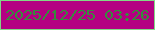 文字の大きさ：3、枠の色：82d886、背景の色：b40082、文字の色：378c3c 無料ブログパーツのブログ時計