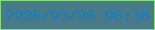 文字の大きさ：5、枠の色：82de7d、背景の色：487b87、文字の色：147dbe 無料ブログパーツのブログ時計