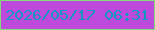 文字の大きさ：3、枠の色：82df78、背景の色：be4add、文字の色：1397be 無料ブログパーツのブログ時計