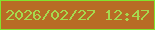 文字の大きさ：3、枠の色：82e32e、背景の色：b86c25、文字の色：a6d94e 無料ブログパーツのブログ時計