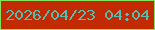 文字の大きさ：2、枠の色：82e35f、背景の色：c22b02、文字の色：58bbb0 無料ブログパーツのブログ時計
