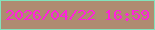 文字の大きさ：3、枠の色：82e3bc、背景の色：af8b71、文字の色：ff22db 無料ブログパーツのブログ時計