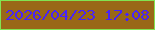 文字の大きさ：2、枠の色：82e451、背景の色：996817、文字の色：4823f8 無料ブログパーツのブログ時計