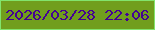 文字の大きさ：4、枠の色：82e46c、背景の色：719e1d、文字の色：440194 無料ブログパーツのブログ時計