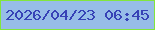 文字の大きさ：1、枠の色：82e63d、背景の色：97bde8、文字の色：3742b6 無料ブログパーツのブログ時計