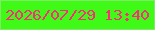 文字の大きさ：1、枠の色：82e867、背景の色：3ffa16、文字の色：fb2c79 無料ブログパーツのブログ時計