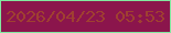 文字の大きさ：2、枠の色：82e89f、背景の色：8b154c、文字の色：9f4031 無料ブログパーツのブログ時計