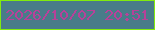 文字の大きさ：5、枠の色：82eb0e、背景の色：497c89、文字の色：b84199 無料ブログパーツのブログ時計