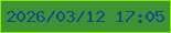 文字の大きさ：2、枠の色：82ed01、背景の色：409334、文字の色：154989 無料ブログパーツのブログ時計