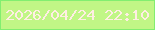 文字の大きさ：3、枠の色：82ee70、背景の色：c1f686、文字の色：ffeee4 無料ブログパーツのブログ時計