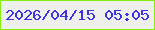 文字の大きさ：2、枠の色：82ef0d、背景の色：efefeb、文字の色：3f33db 無料ブログパーツのブログ時計