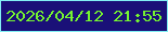 文字の大きさ：4、枠の色：82eff3、背景の色：1a1078、文字の色：75f430 無料ブログパーツのブログ時計