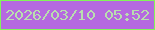 文字の大きさ：5、枠の色：82f559、背景の色：b569e0、文字の色：b9deaf 無料ブログパーツのブログ時計