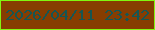 文字の大きさ：3、枠の色：82f611、背景の色：863d01、文字の色：165653 無料ブログパーツのブログ時計