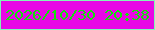 文字の大きさ：2、枠の色：82f6b6、背景の色：e807e5、文字の色：15e00d 無料ブログパーツのブログ時計