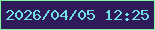 文字の大きさ：1、枠の色：82f79f、背景の色：2f1a5a、文字の色：70e2e6 無料ブログパーツのブログ時計