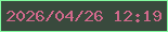 文字の大きさ：2、枠の色：82fa9f、背景の色：394a3d、文字の色：d0698b 無料ブログパーツのブログ時計