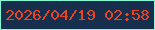 文字の大きさ：3、枠の色：82fad6、背景の色：172f4d、文字の色：e84524 無料ブログパーツのブログ時計