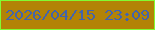 文字の大きさ：5、枠の色：82fb32、背景の色：b28306、文字の色：4364ac 無料ブログパーツのブログ時計