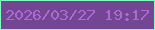 文字の大きさ：1、枠の色：82fcc3、背景の色：734693、文字の色：ae6ad4 無料ブログパーツのブログ時計