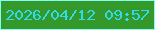 文字の大きさ：4、枠の色：82fef3、背景の色：35982a、文字の色：2edceb 無料ブログパーツのブログ時計