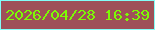 文字の大きさ：3、枠の色：82fef7、背景の色：9e5058、文字の色：7cfb04 無料ブログパーツのブログ時計