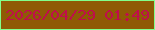 文字の大きさ：3、枠の色：82ff8b、背景の色：8f5a05、文字の色：bf0e4b 無料ブログパーツのブログ時計