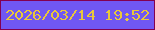 文字の大きさ：3、枠の色：830050、背景の色：7057f2、文字の色：e9c73a 無料ブログパーツのブログ時計