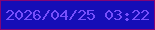 文字の大きさ：4、枠の色：830475、背景の色：150db7、文字の色：764ffc 無料ブログパーツのブログ時計