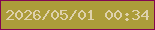 文字の大きさ：2、枠の色：830553、背景の色：ac9c3a、文字の色：ded1ac 無料ブログパーツのブログ時計