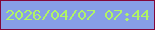 文字の大きさ：3、枠の色：830739、背景の色：879fe6、文字の色：b0f466 無料ブログパーツのブログ時計