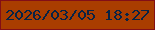 文字の大きさ：1、枠の色：830e16、背景の色：a93d00、文字の色：072346 無料ブログパーツのブログ時計