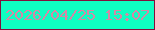 文字の大きさ：2、枠の色：830e3c、背景の色：0efec2、文字の色：d588a6 無料ブログパーツのブログ時計