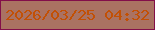 文字の大きさ：3、枠の色：830e49、背景の色：aa7262、文字の色：c25005 無料ブログパーツのブログ時計
