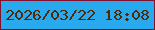 文字の大きさ：3、枠の色：83102c、背景の色：2aaaee、文字の色：522903 無料ブログパーツのブログ時計