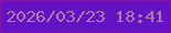 文字の大きさ：2、枠の色：8313ac、背景の色：6413c2、文字の色：b476ad 無料ブログパーツのブログ時計