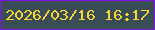 文字の大きさ：2、枠の色：8315e4、背景の色：384d56、文字の色：f8d63a 無料ブログパーツのブログ時計