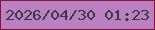 文字の大きさ：2、枠の色：831638、背景の色：ba80c1、文字の色：3b3b48 無料ブログパーツのブログ時計