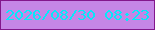 文字の大きさ：1、枠の色：83178c、背景の色：c586e6、文字の色：06e9f9 無料ブログパーツのブログ時計