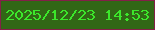 文字の大きさ：5、枠の色：832048、背景の色：316716、文字の色：3ce72b 無料ブログパーツのブログ時計