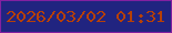 文字の大きさ：2、枠の色：8320a0、背景の色：212480、文字の色：b64006 無料ブログパーツのブログ時計