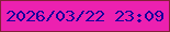 文字の大きさ：4、枠の色：832138、背景の色：ec21b0、文字の色：17039c 無料ブログパーツのブログ時計