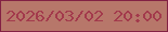 文字の大きさ：4、枠の色：832144、背景の色：b7776a、文字の色：a33a4c 無料ブログパーツのブログ時計