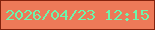 文字の大きさ：2、枠の色：83220d、背景の色：ed7958、文字の色：6cf6ac 無料ブログパーツのブログ時計