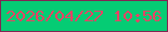 文字の大きさ：3、枠の色：832553、背景の色：05cc74、文字の色：e54465 無料ブログパーツのブログ時計