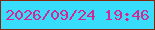文字の大きさ：4、枠の色：832609、背景の色：37ddfb、文字の色：d12991 無料ブログパーツのブログ時計