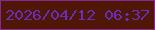 文字の大きさ：2、枠の色：832a93、背景の色：501706、文字の色：682dbb 無料ブログパーツのブログ時計