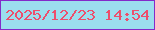 文字の大きさ：2、枠の色：832ac9、背景の色：9bdeee、文字の色：ed4e6c 無料ブログパーツのブログ時計
