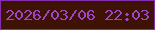 文字の大きさ：4、枠の色：832fb0、背景の色：3f1206、文字の色：a045c7 無料ブログパーツのブログ時計